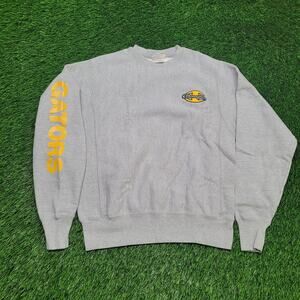 Champion Reverse Weave Florida Gators Sweatshirt Mens Small Grey Sleeve Hit